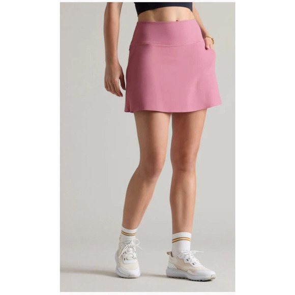 NWT Rhone Course To Court Skort Womens XS Rose Mist PullOn 16" Performance Skirt - Picture 1 of 11